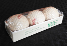 1950's Textron Golf Balls 3 Pack Factory Wrap NOS w/Box UNIROYAL TIRES
