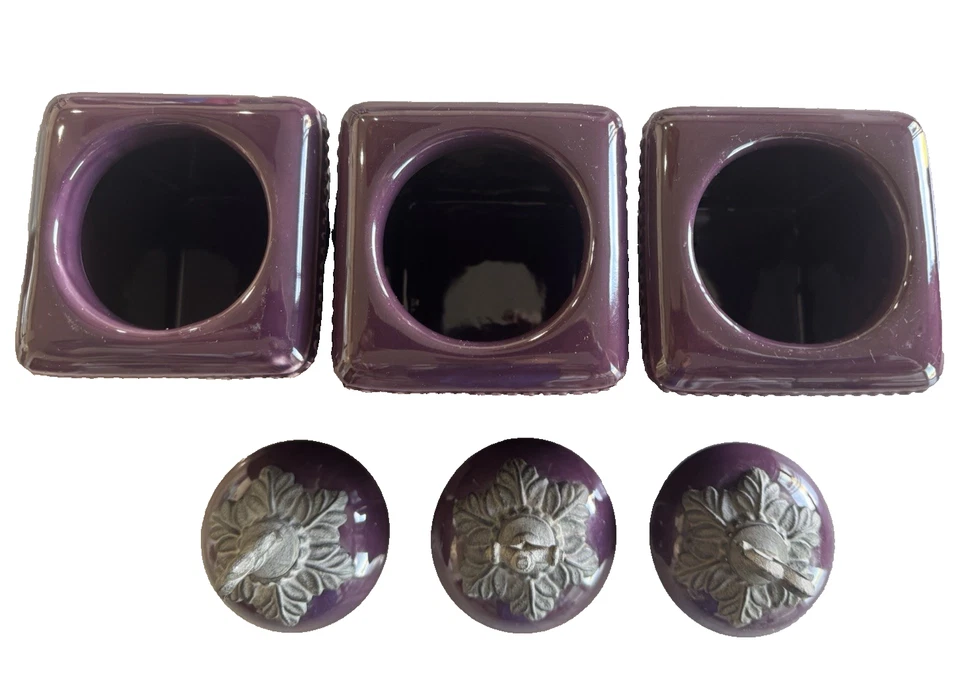 Gracious Goods Colección Hoja de Acanto 3 Botes Borgoña Set Fe Amor Esperanza Foto 4 de 4