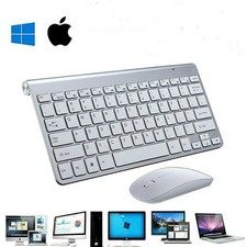 Wireless Keyboard And Mouse Combo Set USB Mini 2.4Ghz For Mac Apple PC Computer