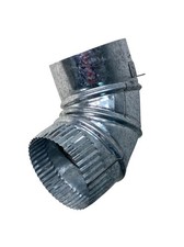 4" Furnace Pipe Adjustable Elbow 30 Ga Galvanized
