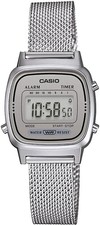 CASIO Ladies LA670WEM-7 Silver Mesh Band