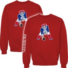 Patriots Crewneck Sweatshirt New England NE Football Throwback Sweat Shirt GNP02