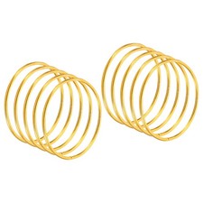 2.6" Dream Catcher Rings 20 Pcs Metal Macrame Wreath Gold Tone