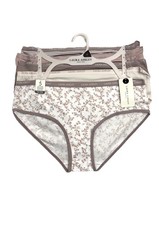 LAURA ASHLEY 5 PACK SOFT COTTON HIPSTER PANTIES L ASSORTED TAG FREE FLORAL SOLID