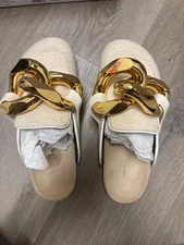 JW Anderson Tess Bucle 120 Beige + Chain Gold