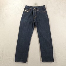 Diesel Button Fly Jeans Mens 33 Dark Blue Wash Made in Italy