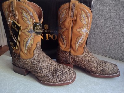 Dan Post  Men's Dorsal  Sea Bass Tobacco Brown Square Toe  Cowboy Boots # DP4102