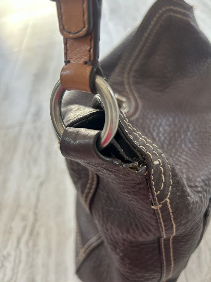 Bolso de Hombro Chelsea Coach Marrón Cuero Guijarro F0872 Foto 4 de 4