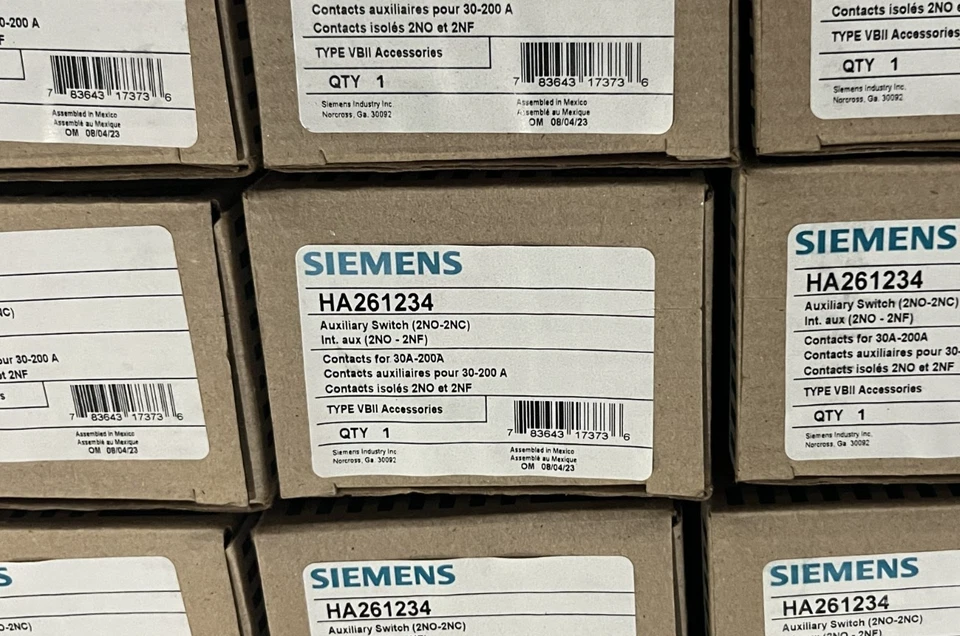 Siemens HA261234 Hilfsschaltkontakte für 30A-200A VBII Zubehör NEU OVP - Bild 1 von 1