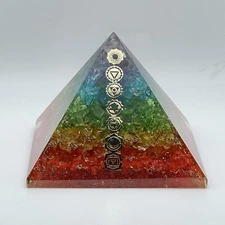 Orgone Pyramid Chakra Symbol Layer Energy Generator Meditation Pyramid Rainbow