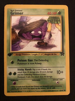 Grimer 1ST EDITION Pokemon Card 57/82 | eBay