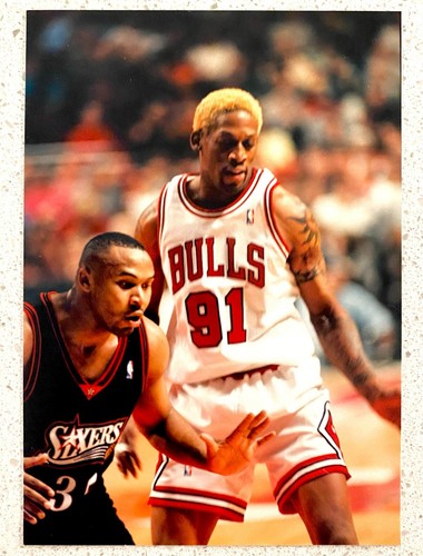1997-98 Dennis Rodman "Eyes on the Floor" Type 1 Original Photo
