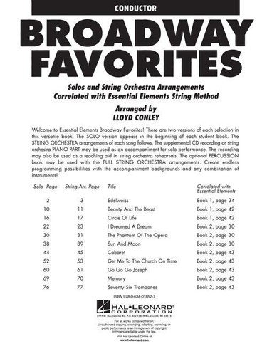 Essential Elements Broadway Favorites for Strings - Conductor Essential Elements - Picture 2 of 6
