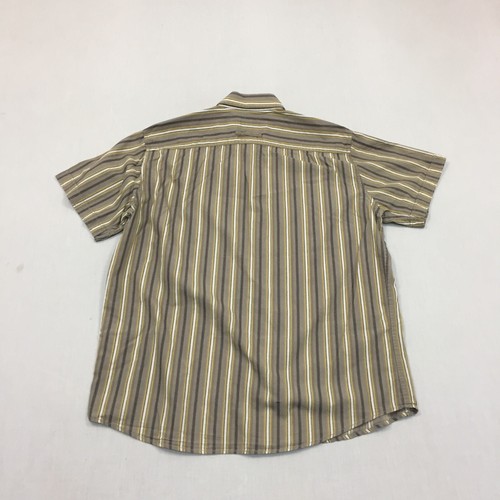 Camel Active Shirt Mens Extra Large Short Sleeve Button Up Striped Beige (XL) - Picture 8 of 10