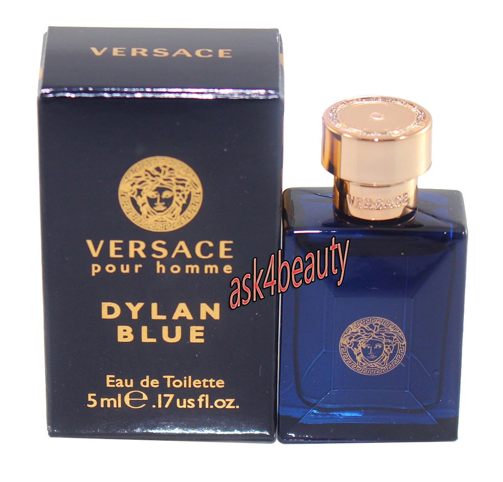 Versace Pour Homme Dylan Blue 0.17oz /5ml Men's Edt Splash Mini New In Box