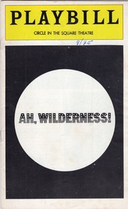 AH, WILDERNESS! Sept. 1975 Playbill: Richard Backus, Swoosie Kurtz