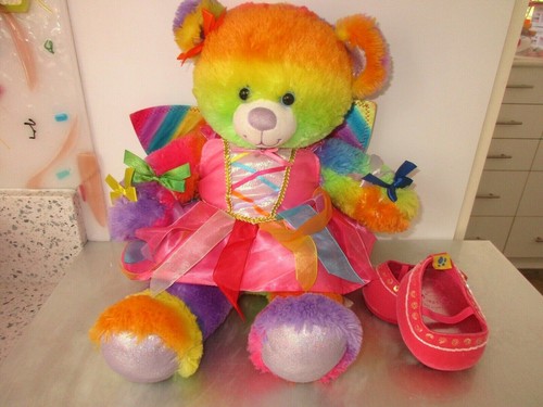Build a Bear💖Rainbow Bear-Fairy Dress w 