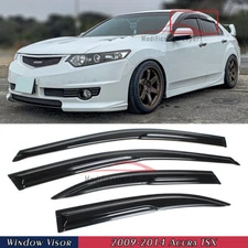 For 2009-2014 Acura TSX CU2 Sedan JDM Wavy Mugen Style Window Visors Rain Guards