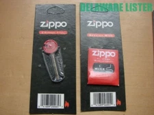 Lot 4x Packs of Genuine Zippo Lighter Replacement/Repair 4" Wicks & 6 Flints New