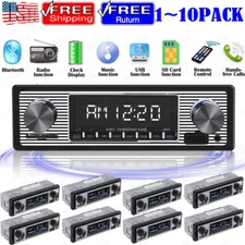 Bluetooth Vintage Car FM Radio MP3 Player USB Classic Stereo Audio Receiver LOT
