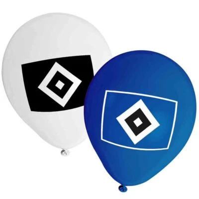 HSV Luftballons 10er-Set HSV Logo Raute blau weiß Dekoration HSV Fanartikel Shop