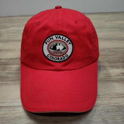 Fun Valley Colorado 1959 Hat Cap Strap Back Red Mountains Logo Cotton Adj