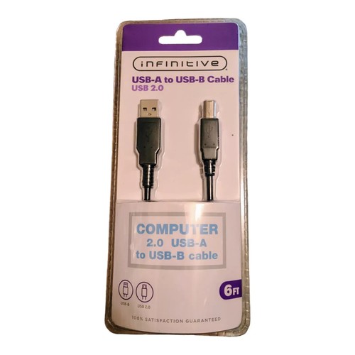 CABLE IMPRESORA USB 2.0 TIPO A MACHO a Tipo B 6 pies para EPSON HP DELL Brother - Imagen 5 de 5