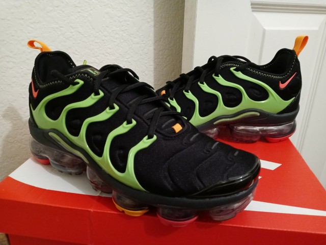 Nike Air Vapormax Plus Black Lime Green Ember Glow Mens Cu4884 001 Size 11 for sale online | eBay