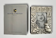 Royal Limited Silver Baby Album Frame - Size 4x6 Pictures - NEW