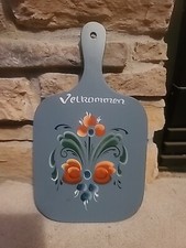 HAND PAINTED Rosemaling VELKOMMEN NORWEGIAN WOOD WALL PLAQUE MADE IN NORWAY