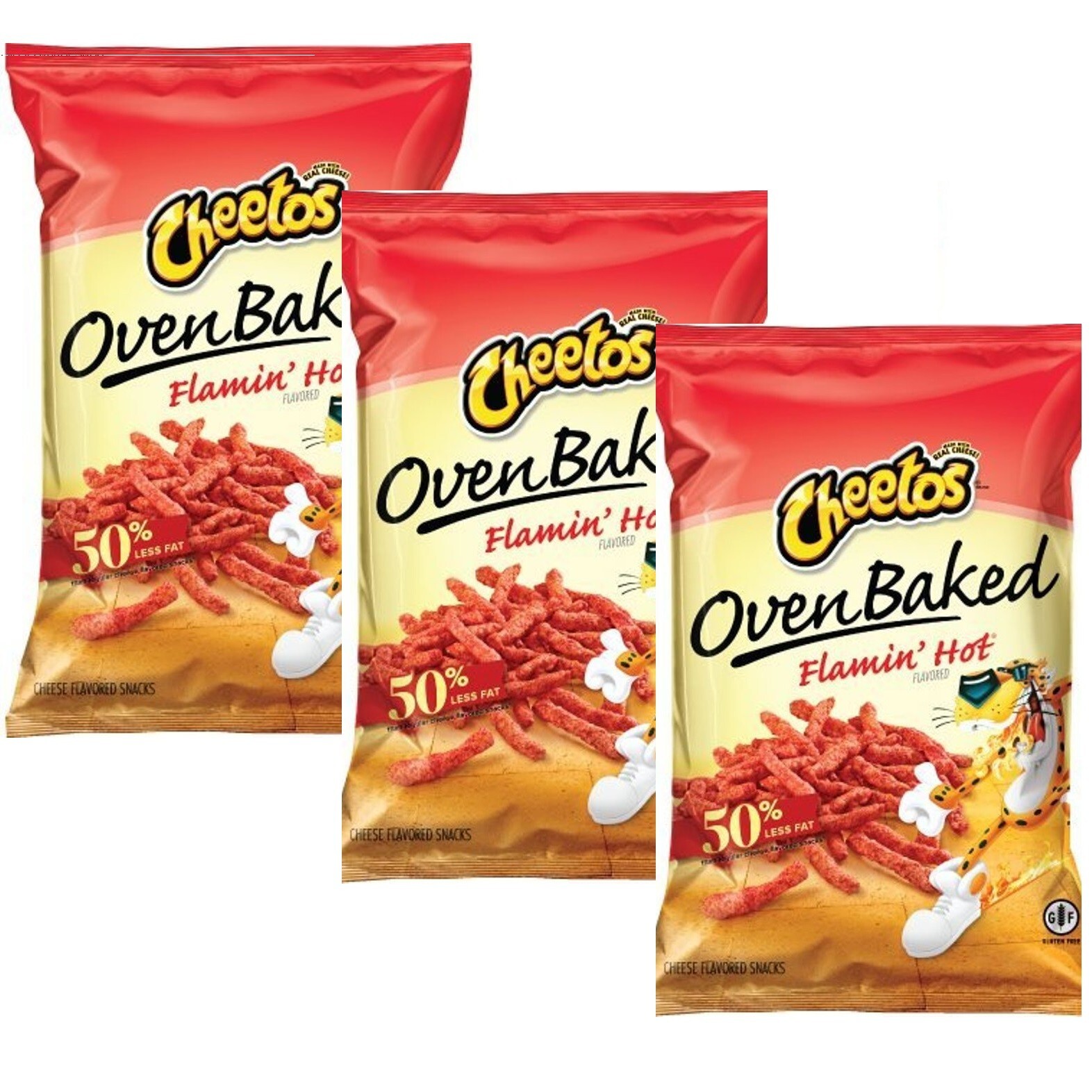 Cheetos Oven Baked CRUNCHY FLAMIN’ HOT Less Fat Cheese Flavor 7 5/8 oz