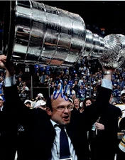 Peter Chiarelli Signed 8x10 Boston Bruins STANLEY CUP AUTOGRAPH