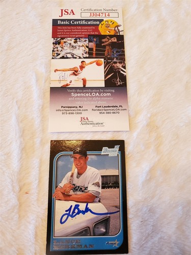 LANCE BERKMAN signed ASTROS 1997 Bowman rookie card JSA COA - 第 1/2 張圖片