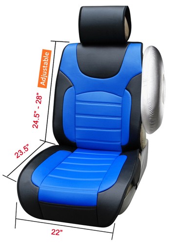 Synthetic Leather Front Seat Cushion Covers Compatible for BMW Vehicles - Bild 20 von 23