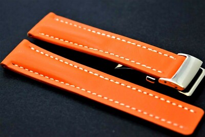 fits Breitling Navitimer Leather  watch Strap 22/24mm HANDMADE