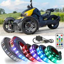 6PCS Double Row Underglow Strip LED RGB Neon Light For Can-Am Ryker 600 900 800