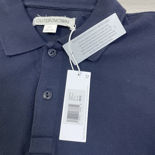 Polo esterna uomo piccola inchiostro blu navy cotone biologico manica corta 98€ - Foto 3 di 8