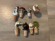 Lot of Wine Bottle Cork Toppers Stopper Santa Pittsburgh Owl Duck Snowman ++