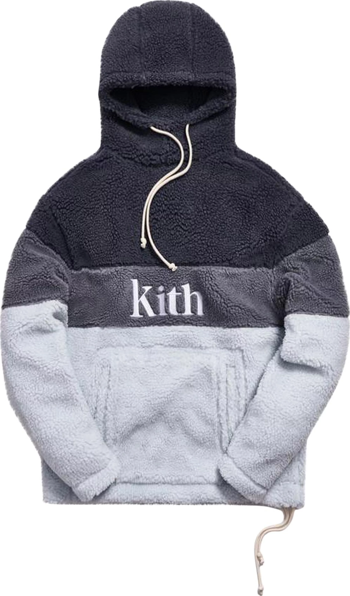 関税込 Kith Sherpa Double Pocket Hoodie Molecule シェルパ Kith Sherpa Double Pocket Hoodie Pearl Blue Size M Medium