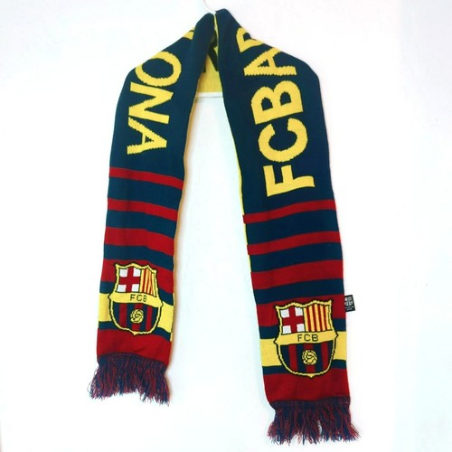 FCB Barcelona Futbol Soccer Reversible Knitted Scarf - Picture 2 of 3
