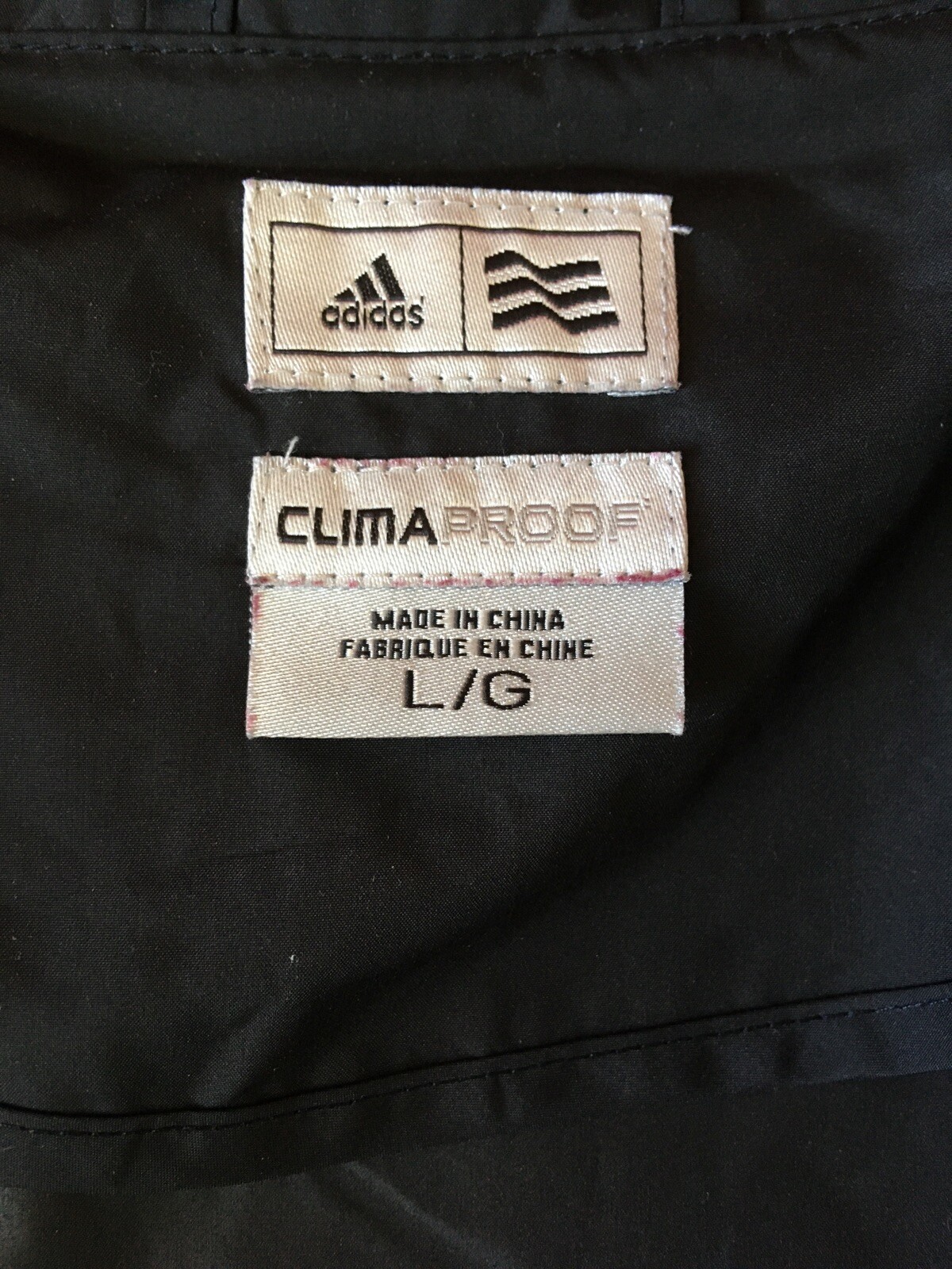 Adidas Clima Proof Rain Jacket Packable Black Ful… - image 7