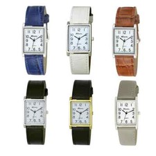 Men's Classic Rectangular Strap Watch - By Ravel R0120 Choice of Colours
