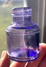 NICE AMETHYST COLORED ROUND CARTER'S INK BOTTLE 2 3/4" 1910'S ERA CLEAN L@@K