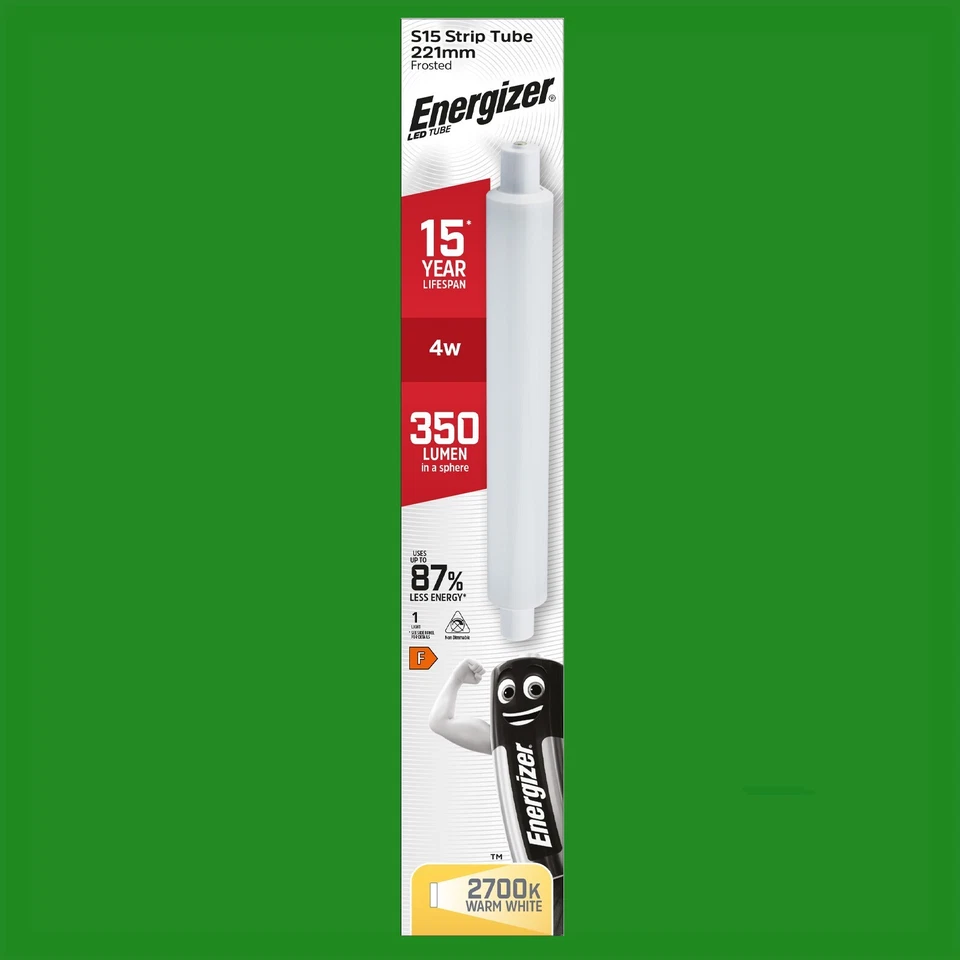 2x 4W (=30W) LED 221mm Givré Double Embout Tube S15 Linéaire Bande Ampoule - Photo 3/4