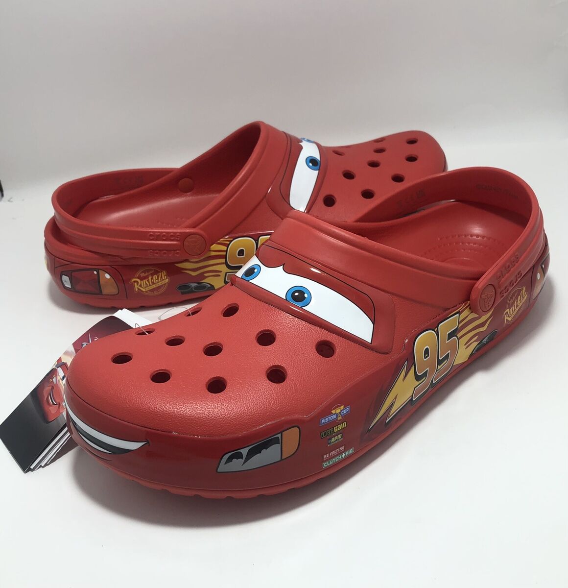 Authentic Lightning McQueen Light Up Crocs Adult 13M *1ST RELEASE