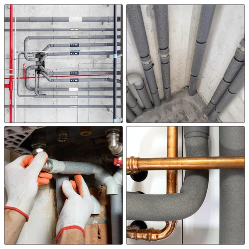 2pcs Pipe Insulation Foam Tube Split Pipe Lagging 15mm ID 40mm OD 3ft, White - Picture 7 of 7