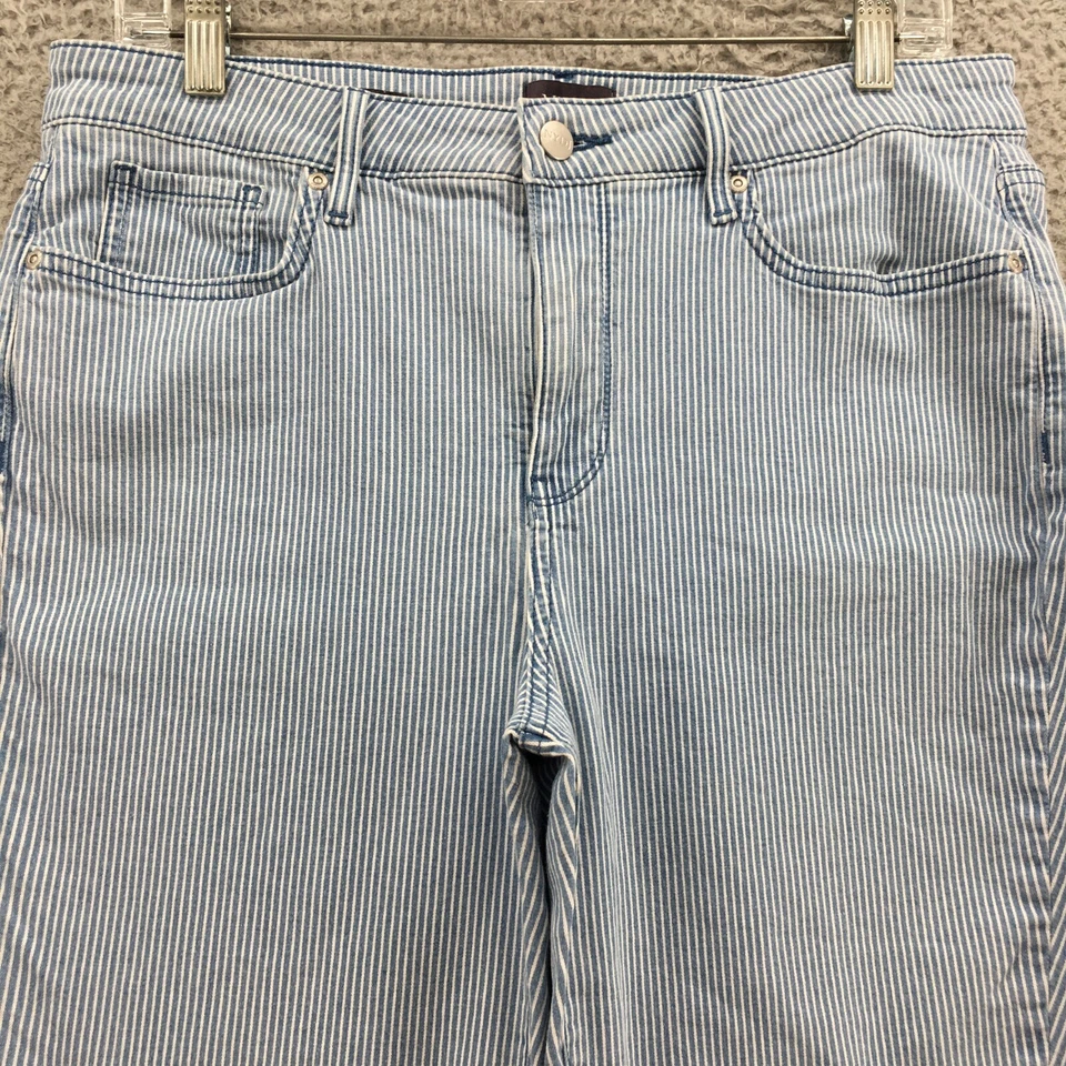 NYDJ Alina Legging Pants Womens 12 (actual 33x26) Multicolor Striped High Rise - Image 2 of 4