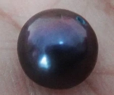 Charming 12mm Natural genuine black redish surface loose pearl full drilled aaa