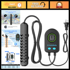 500W Submersible Aquarium Heater for 70-120 Gallon Tanks, Auto Shut-Off, LED Dis