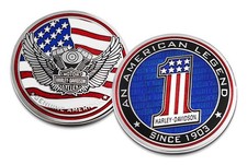 Harley-Davidson American Legend Metal Patriotic Challenge Coin, 1.75 inch
